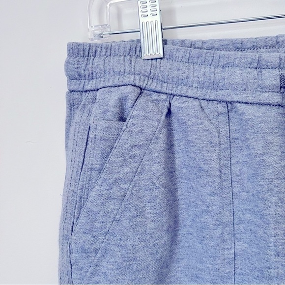 Athleta Farallon Heathered Wide Leg Crop Light Blue Athleisure Cotton Pants 2 - Picture 6 of 13